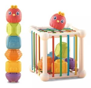 Cubo con elásticos y encastre