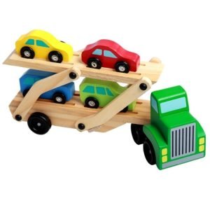 Camión de madera con autitos