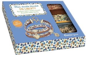 Juego armado de pulseras Liberty azul con flores