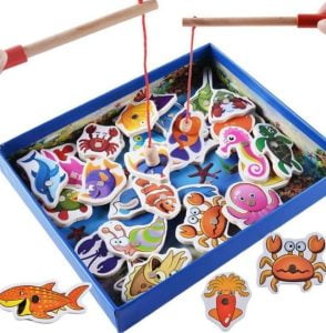 Juego de pesca en madera