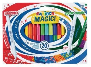 Marcadores mágicos Carioca borrables y cambia de color Caja x 20