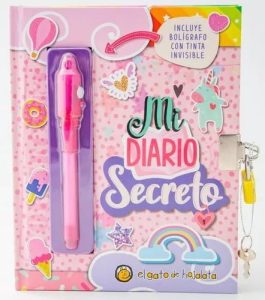 Diario secreto con tinta invisible y luz ultravioleta