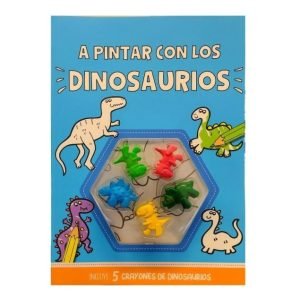 Libro para pintar con crayolas Dinosaurios