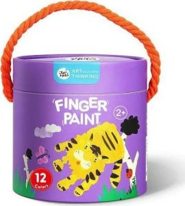 Pinturas para dedos súper fácil de lavar-12 colores