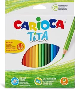 Lápices de colores borrables Carioca Tita Caja x 24 colores