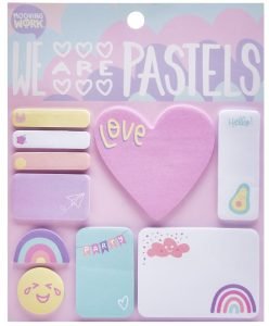 Set de notas autoadhesivas de la línea pastel Mooving Blister x 10 diseños