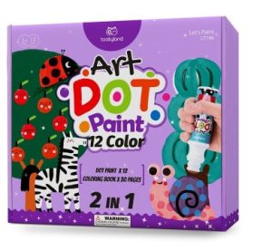 Dot Painting 12 colores y Block 30 hojas