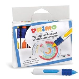 Primo crayones x8 para pizarra blanca borrado en seco