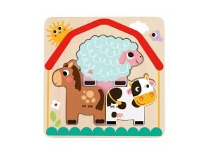 Puzzle multicapas de granja