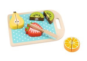 Frutas con velcro para cortar en madera