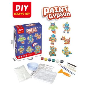 Set de arte en yeso e imanes Robot