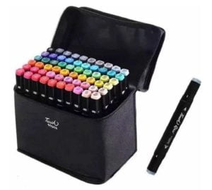 Marcadores doble punta 60 colores