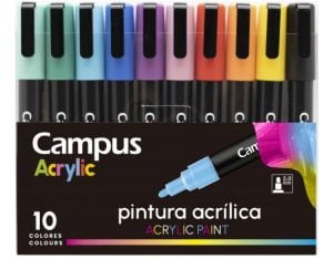 Marcadores De Pintura Acrilica X10 Campus
