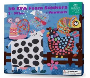 Sticker animales 3D en goma Eva con escenarios