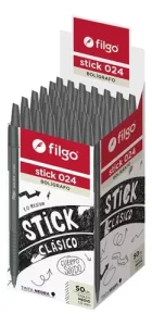 Boligrafo Filgo Stick trazo medio color negro