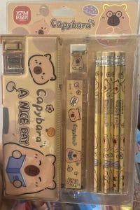 Set capibara con cartuchera