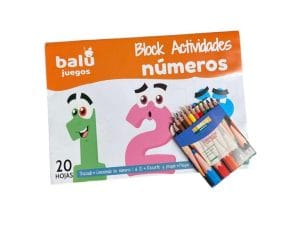 Block actividades números con lápices