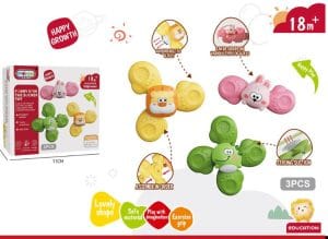 Set 3 ventosas giratorias animales