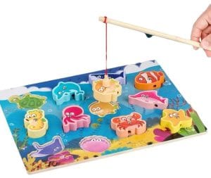 Juego pesca magnético con pizarra y marcador
