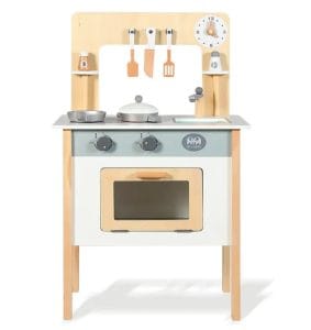 Cocina con accesorios en madera