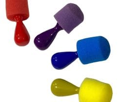 Set 4 sellos esponja agarre plástico