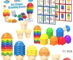 Juego de Conteo de Helados – STEM- sabores de silicona