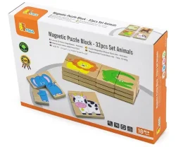 Puzzles magnéticos de animales de madera