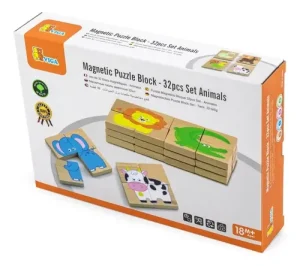 Puzzles magnéticos de animales de madera